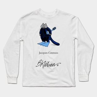 B kliban - diver cat Long Sleeve T-Shirt